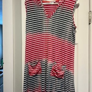 Venus beach cover up. Red white and blue. Worn once size M